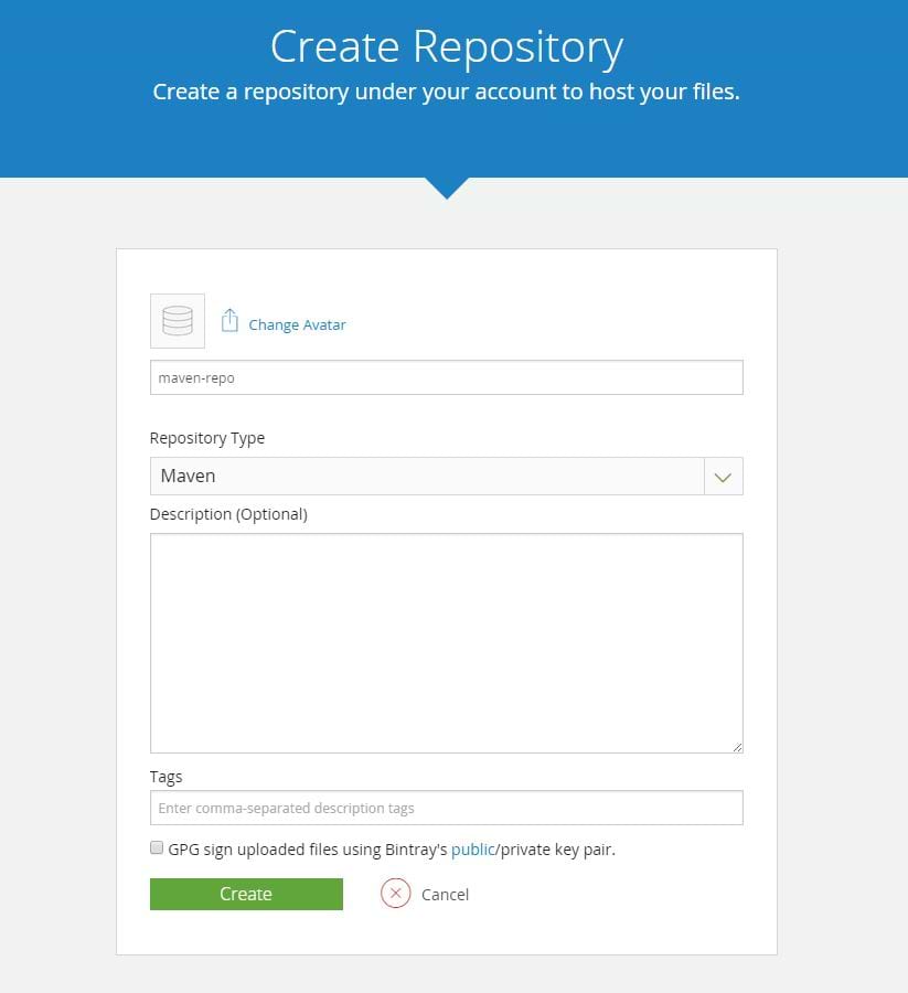 Create New Maven Repository