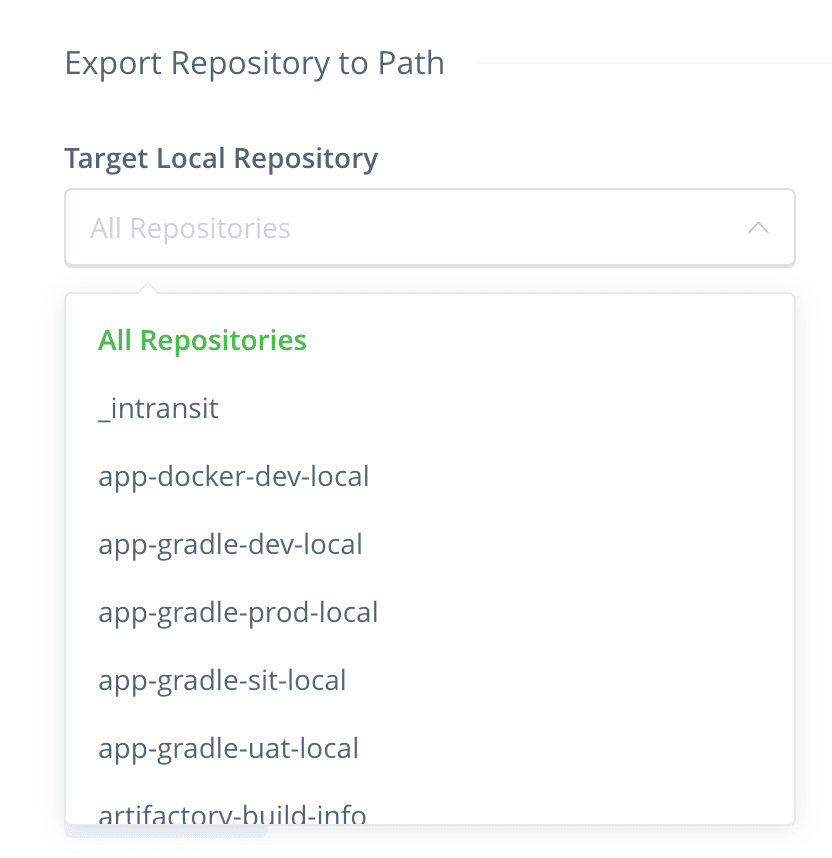Export repository