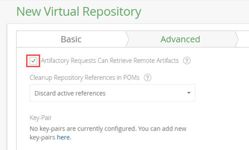 Virtual repository setting