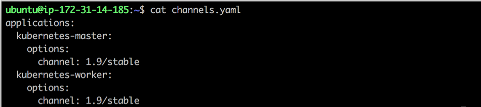 Create a channels.yaml file