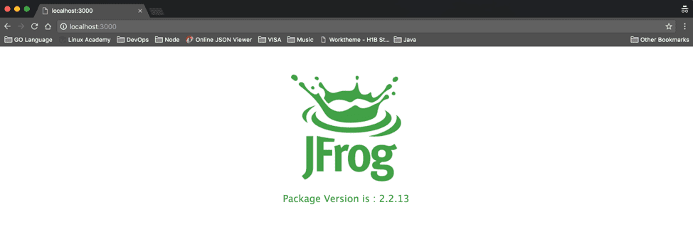 jfrog in the browser