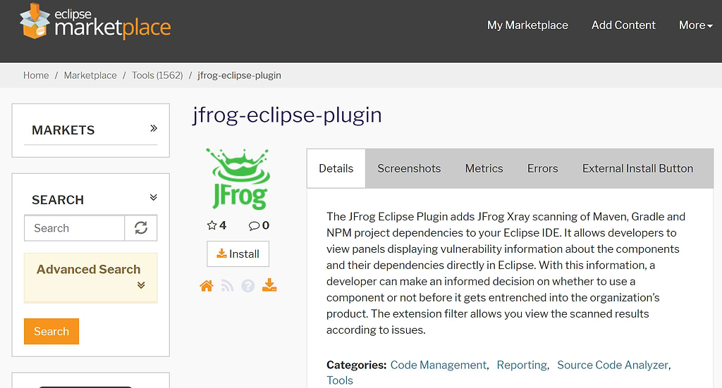jfrog_eclipse_plugin