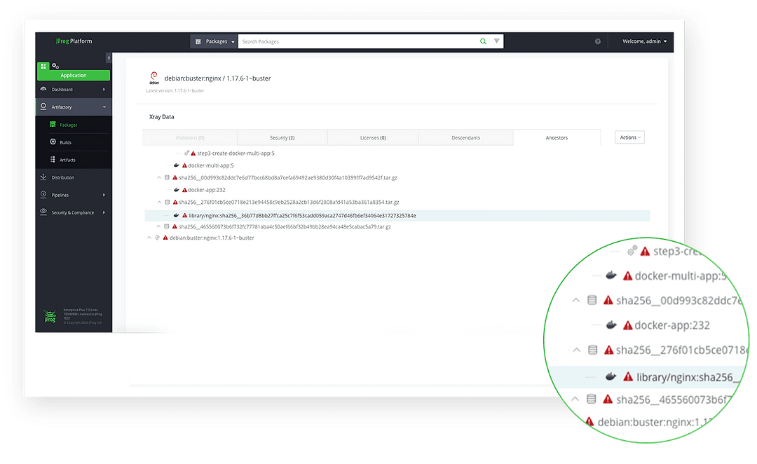 Jfrog Xray ユニバーサル コンポーネント分析 Jfrog