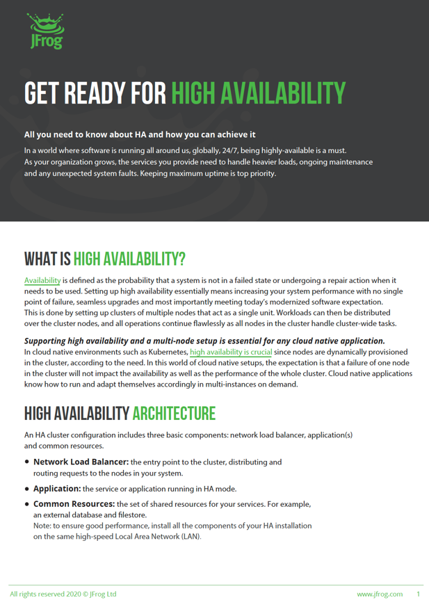 Get Ready for High Availability