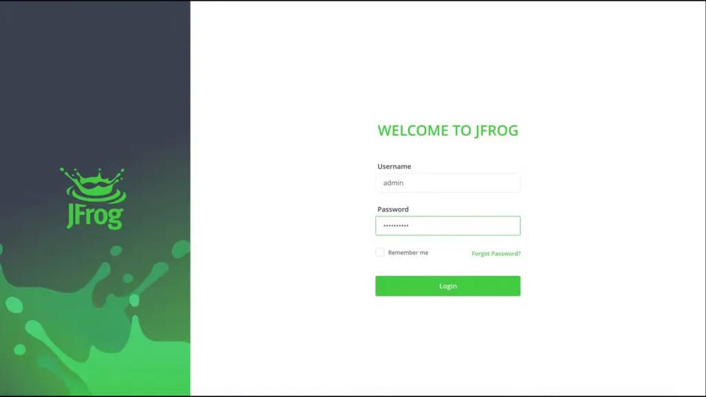 Login to JFrog Platform