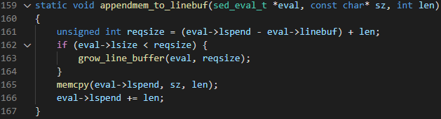 appendmem_to_linebuf function
