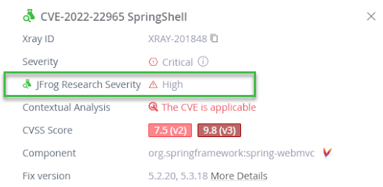 Xray provide CVE severity ranking