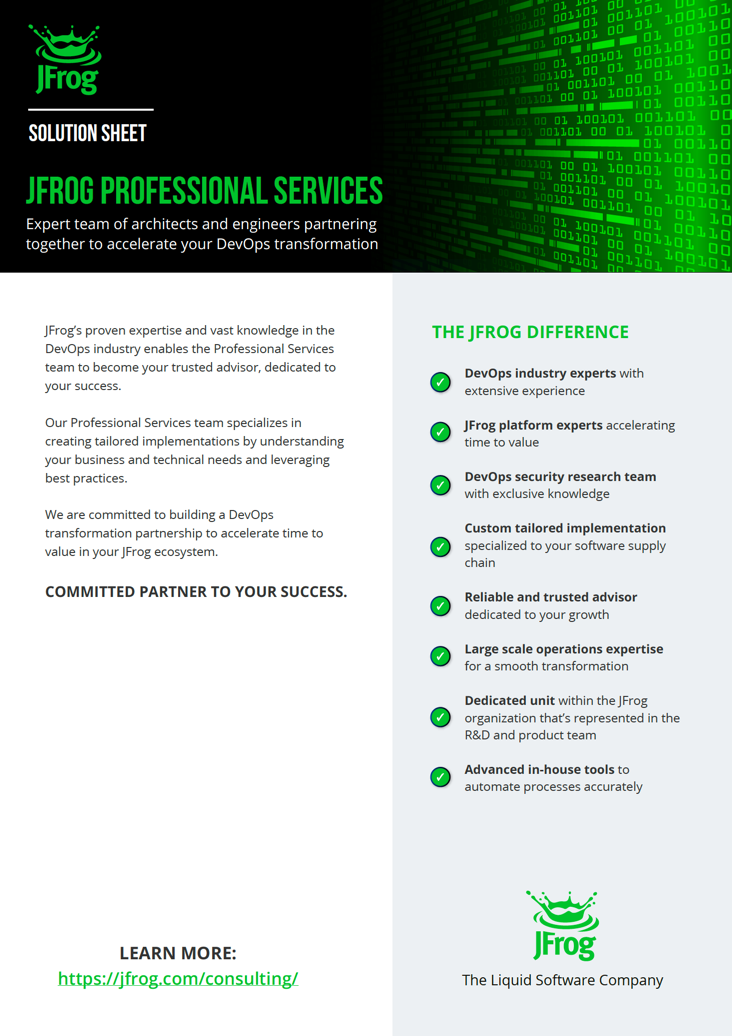 JFrog Professional Services