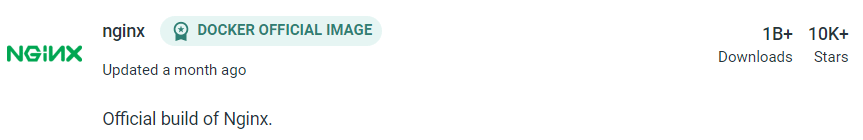 Nginx Docker official image