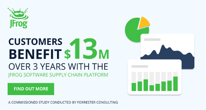 customers benefited $13M with JFrog