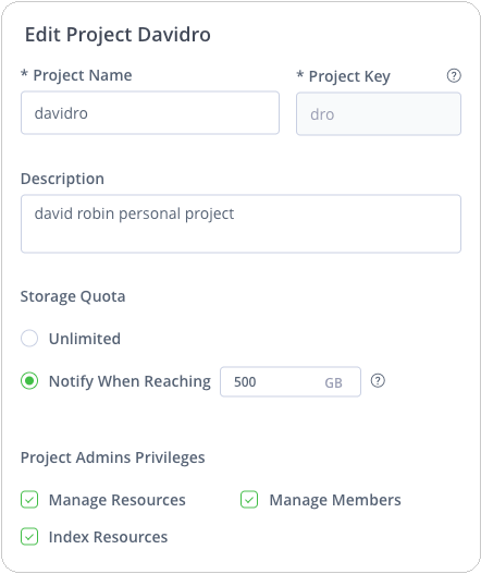 JFrog Project's Storage-Quota-Feature
