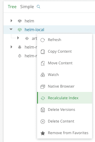 Recalculate Index