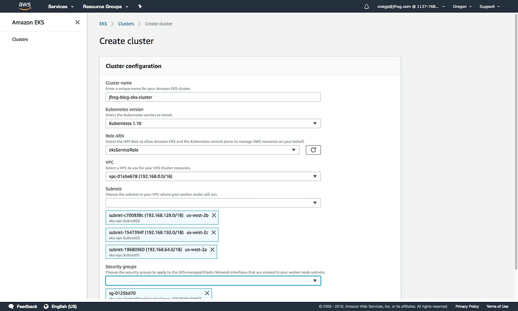 AWS EKS Cluster Configuration