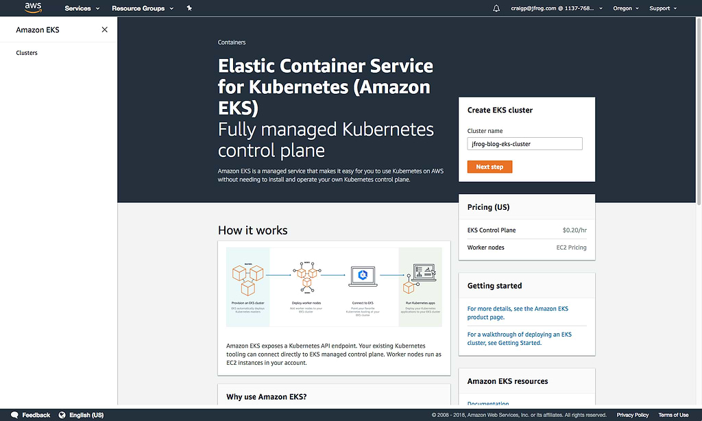 Create K8s Cluster in EKS AWS