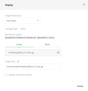 Deploying source R package