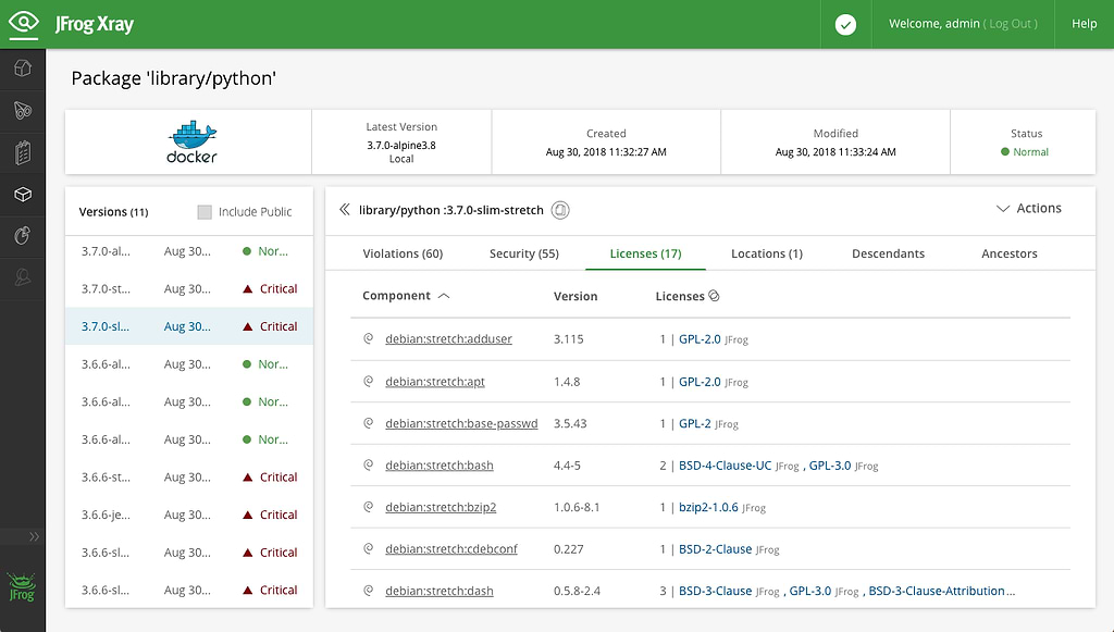 License Compliance in Xray