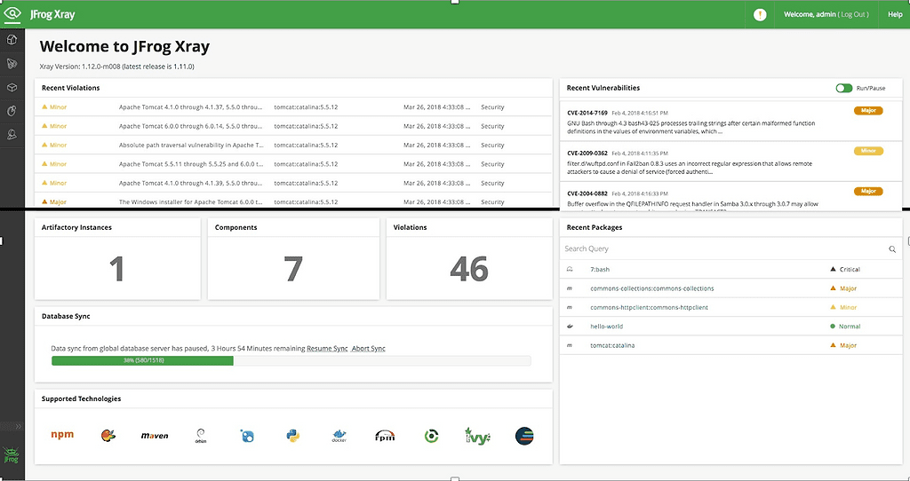 Xray vulnerability scanning