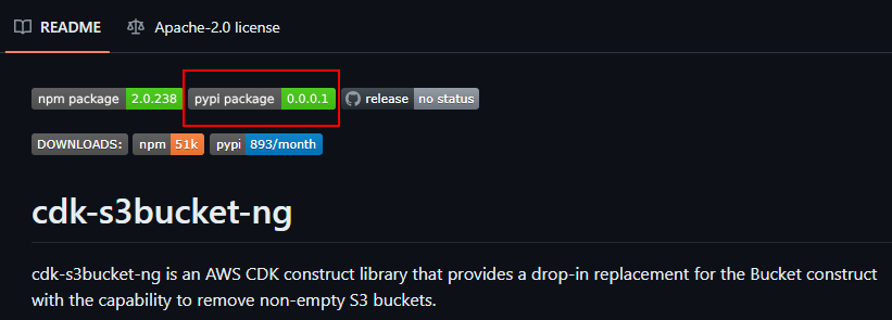 The hijacked version number can be seen in the project’s GitHub page