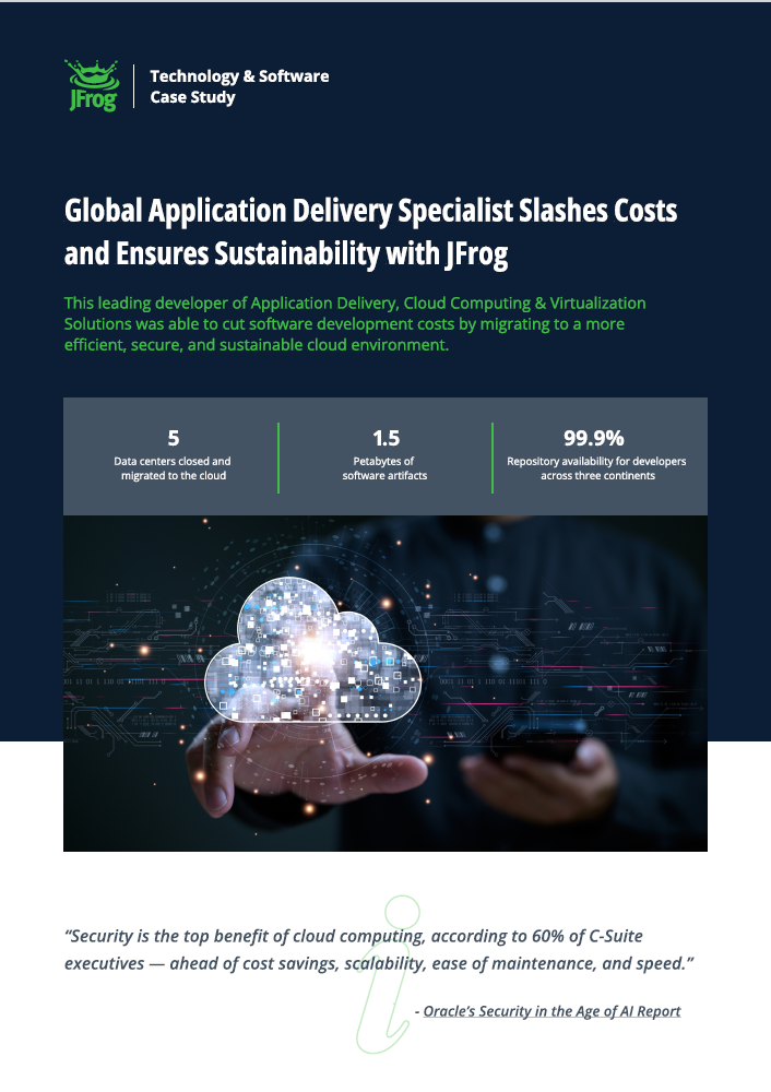 JFrog Global Application Delivery Specialist Case Study - Cover