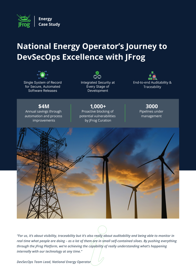 JFrog and National Energy Company Case Study - Cover