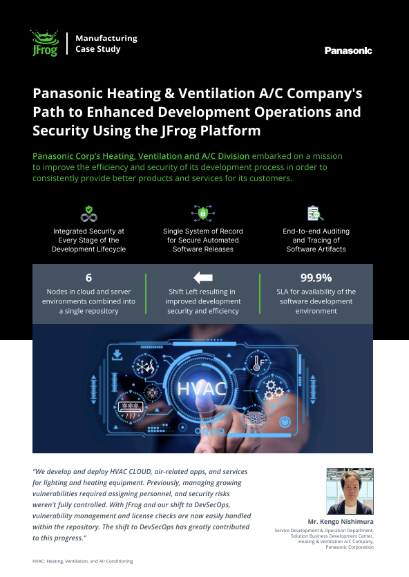 JFrog Case Study - Panasonic Cover Page